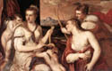 Венера завязывает глаза Купидону